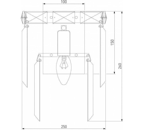 Накладной светильник Eurosvet Elegante 10130/1 золото/прозрачный хрусталь Strotskis