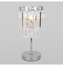 Настольная лампа декоративная Eurosvet Elegante 01136/1 хром/прозрачный хрусталь Strotskis