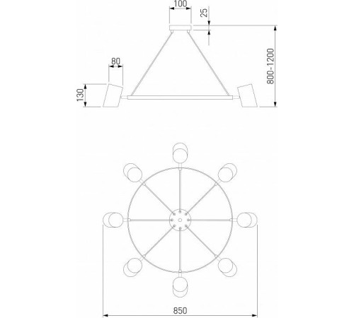 Подвесная люстра Eurosvet Splay 70147/8 черный