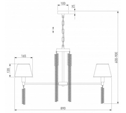 Подвесная люстра Eurosvet Charuel 60148/7 матовое золото