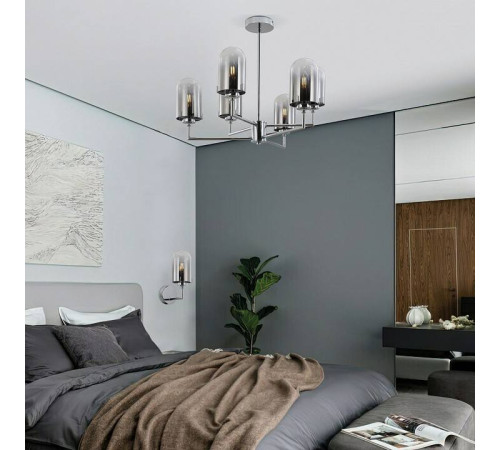 Люстра на штанге Eurosvet Pluto 60156/6 хром