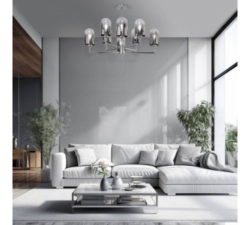 Люстра на штанге Eurosvet Pluto 60156/8 хром