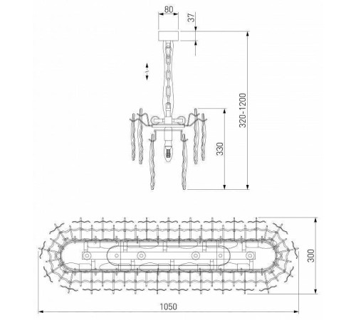 Подвесная люстра Bogate's Leaf 370