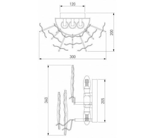 Накладной светильник Bogate's Leaf 369/3