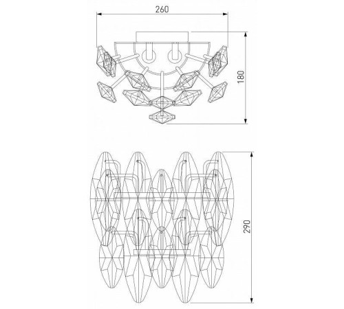 Накладной светильник Bogate's Onyx 372/2 Strotskis