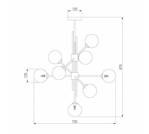 Люстра на штанге Eurosvet Volver 50383 черный