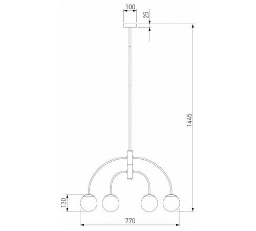 Люстра на штанге Eurosvet Cenacolo 30179/4 черный