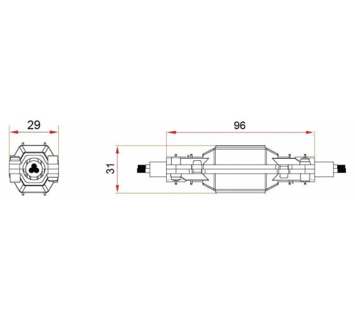 Соединитель лент линейный жесткий Fiberli 11830101