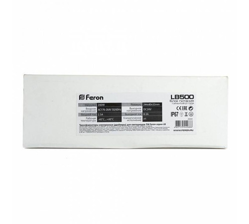 Блок питания для светодиодной ленты Feron LB500 100 Вт 12 В IP67 25934