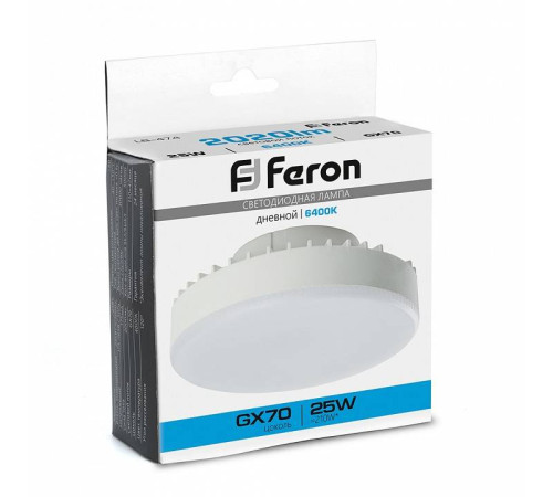Лампа светодиодная Feron LB-474 GX70 25Вт 6400K 38270