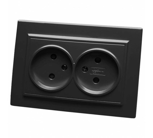 Розетка без заземления и с шторками Stekker Эрна 39478