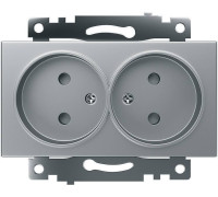 Розетка без заземления и с шторками, без рамки Stekker Катрин 39583