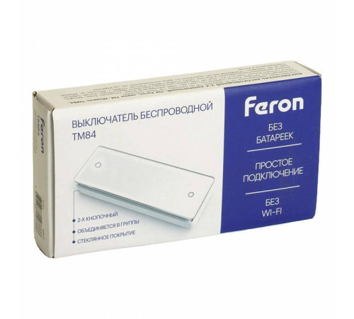 Выключатель беспроводной одноклавишный Feron TM84 SMART 48877