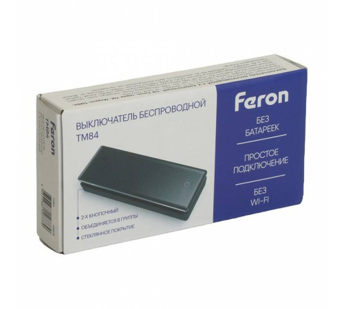 Выключатель беспроводной одноклавишный Feron TM84 SMART 48878