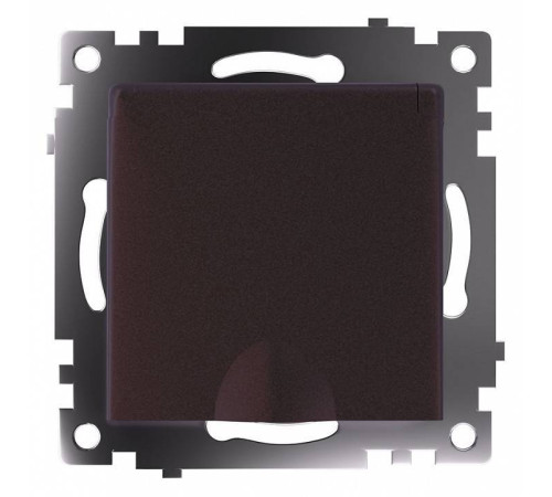 Розетка с заземлением и с шторками, без рамки с крышкой Stekker Катрин 49029