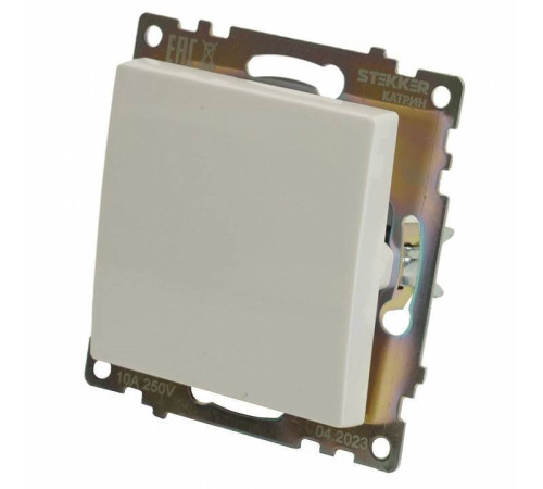Выключатель одноклавишный без рамки Stekker Катрин 49176