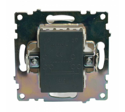 Выключатель одноклавишный без рамки Stekker Катрин 49176