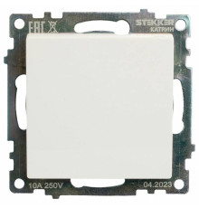 Выключатель одноклавишный без рамки Stekker Катрин 49176