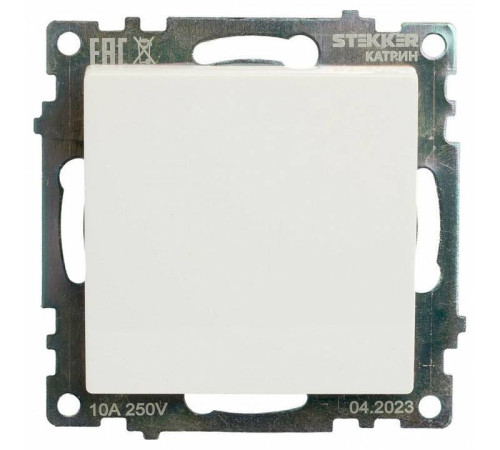 Выключатель одноклавишный без рамки Stekker Катрин 49176
