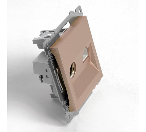 ТВ-розетка и розетка Ethernet RJ-45 без рамки Stekker GLS00-7106-02 49184