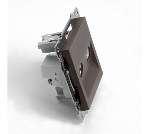 ТВ-розетка и розетка Ethernet RJ-45 без рамки Stekker GLS00-7106-04 49185