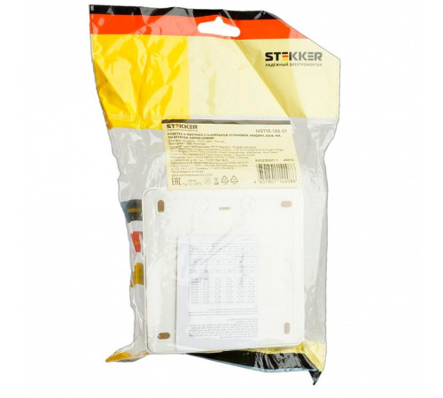 Розетка четверная с заземлением Stekker София 49310