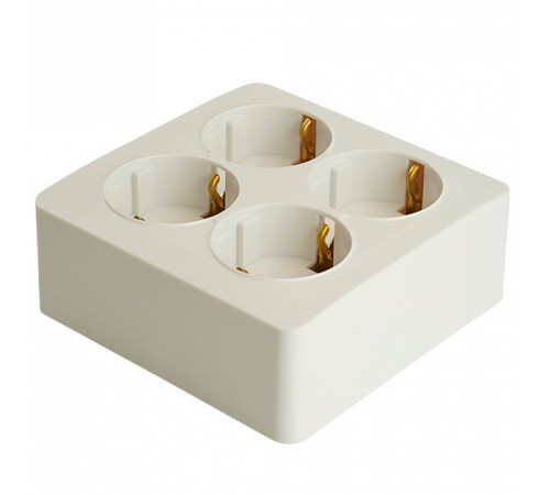 Розетка четверная с заземлением Stekker София 49310