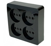 Розетка четверная без заземления Stekker София 49321