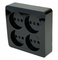 Розетка четверная без заземления Stekker София 49321