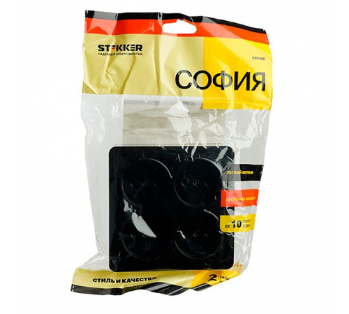 Розетка четверная без заземления Stekker София 49321