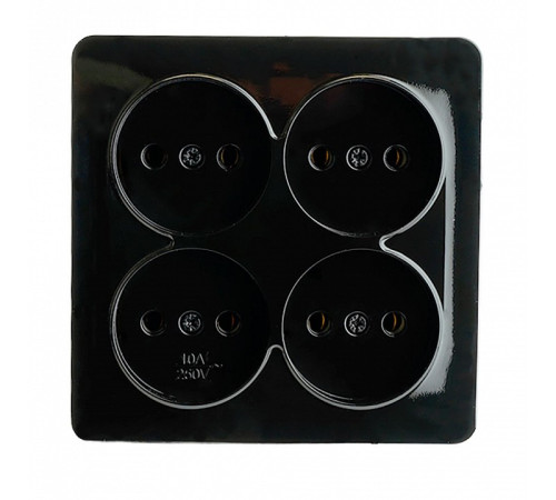 Розетка четверная без заземления Stekker София 49321