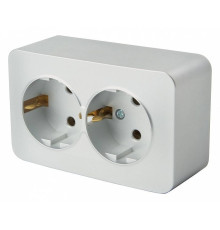 Розетка двойная с заземлением Stekker София 49328