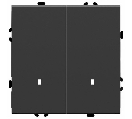 Выключатель двухклавишный с подсветкой без рамки Stekker RSW10-5102-05 49838