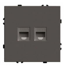 Розетка двойная Ethernet RJ-45 Stekker Эмили 49926