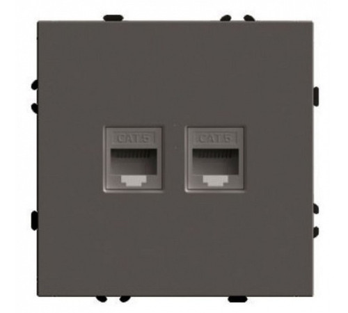 Розетка двойная Ethernet RJ-45 Stekker Эмили 49926