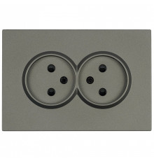 Розетка двойная без заземления и со шторкой, без рамки Stekker RST10-5116-09 49929