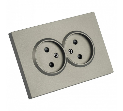 Розетка двойная без заземления и со шторкой, без рамки Stekker RST10-5116-09 49929