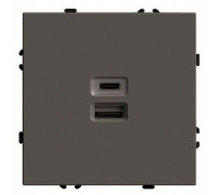 Розетка USB и type C без рамки Stekker Эмили 49931