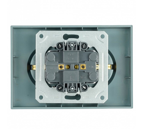 Розетка двойная с заземлением и со шторкой, без рамки Stekker RST16-5114-09 49934