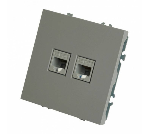 Розетка двойная Ethernet RJ-45 без рамки Stekker Эмили 49952