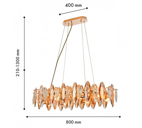 Подвесная люстра Favourite Glans 4719-8PC