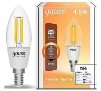 Лампа светодиодная с управлением через Wi-Fi Gauss Smart Home E14 4.5Вт 2700K 1230112