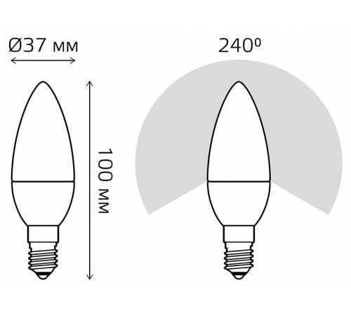 Лампа светодиодная Gauss E14 6Вт 4100K 33126
