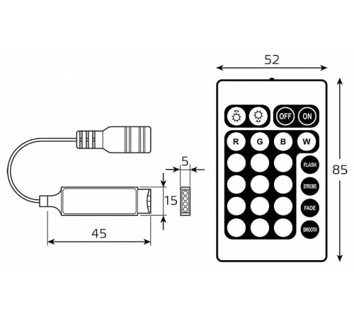 Контроллер-регулятор цвета RGB с пультом ДУ Gauss BT610