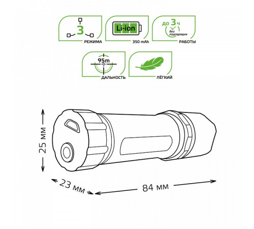 Фонарь ручной Gauss GF207