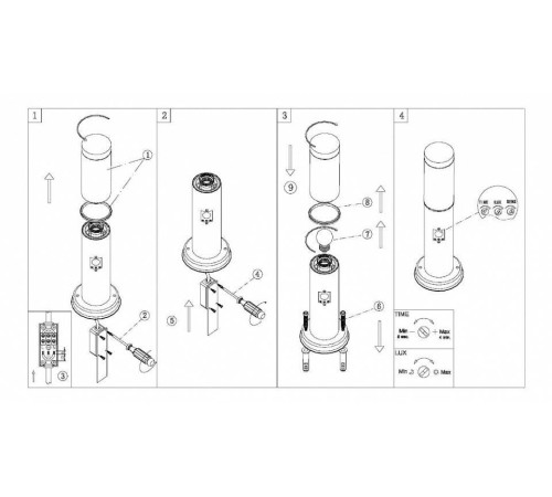 Наземный высокий светильник Globo Boston 3159S