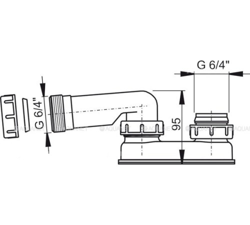 Гидрозатвор AlcaPlast A53 6/4 A53-6/4