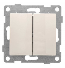 Выключатель двухклавишный без рамки Gusi Electric BRAVO С10В2-003