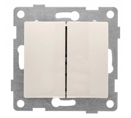 Выключатель двухклавишный без рамки Gusi Electric BRAVO С10В2-003