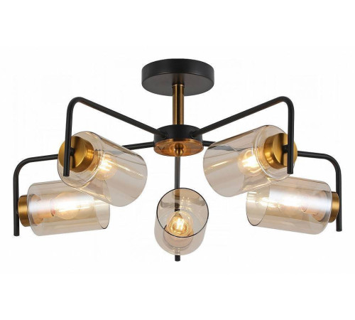 Люстра на штанге ILLUMICO IL8248-5COU-79 BK GD